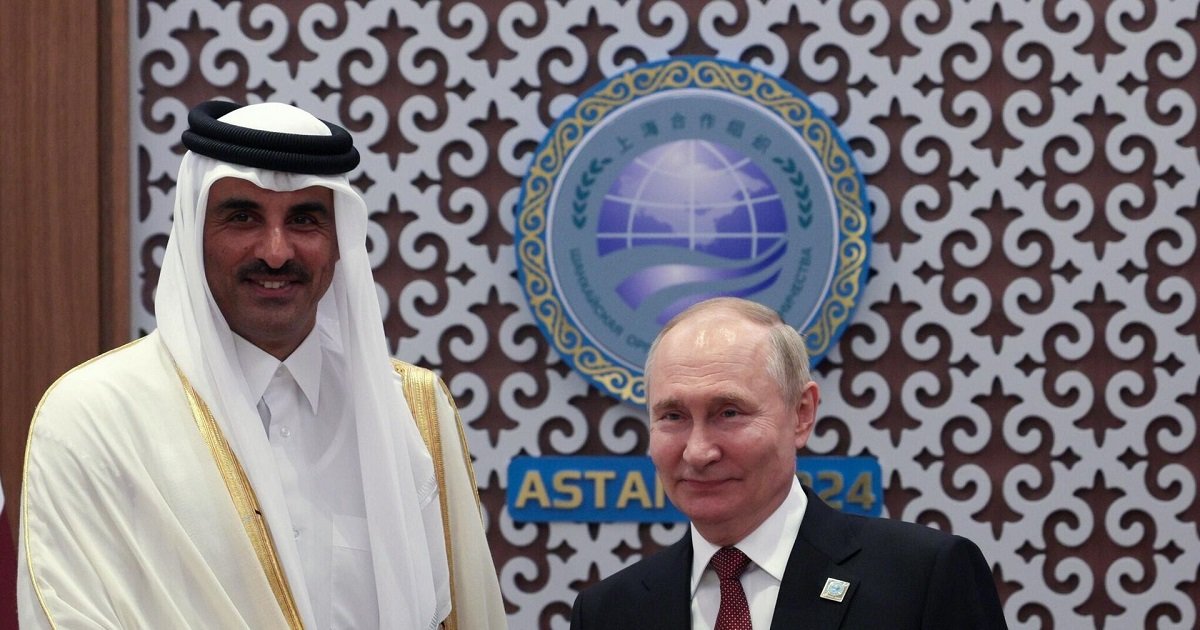 بوتين وأمير قطر يبحثان الأوضاع في سوريا وغزة
